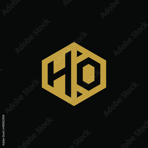 Initial letter HO hexagon logo design vector Free Download Initial letter HO hexagon logo design vector - GFXLoad