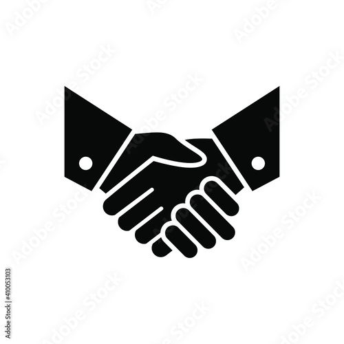 Handshake agreement icon vector graphic illustration