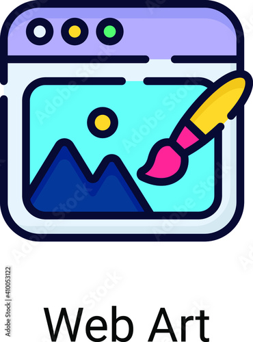 digital art vector icon , photography and digital art for web design