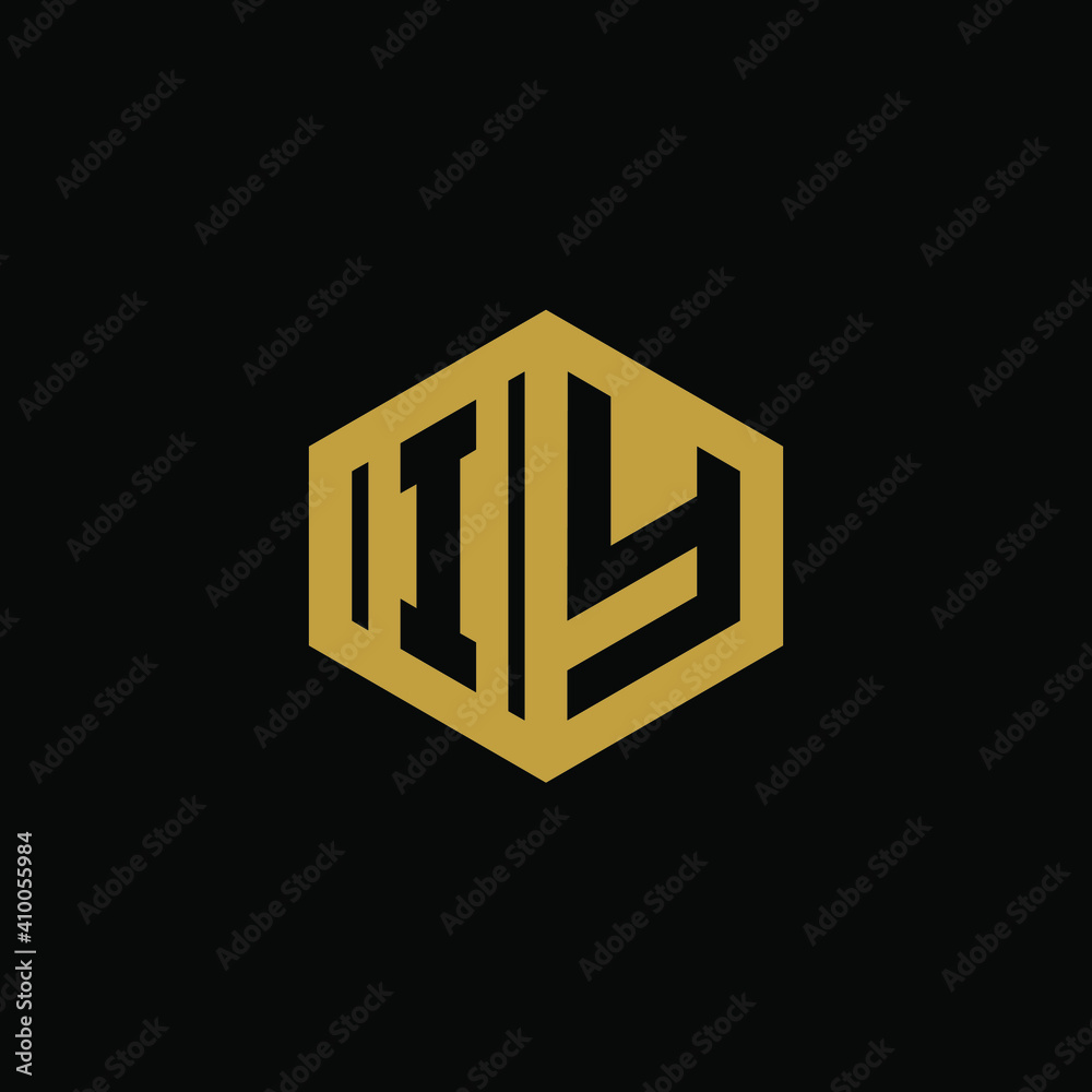 Initial letter IY hexagon logo design vector Initial letter IY hexagon logo design vector