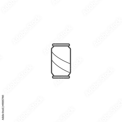 Illustration of Soda Can Outline Icon - Fast Food Icon Set Vector Illustration Design.