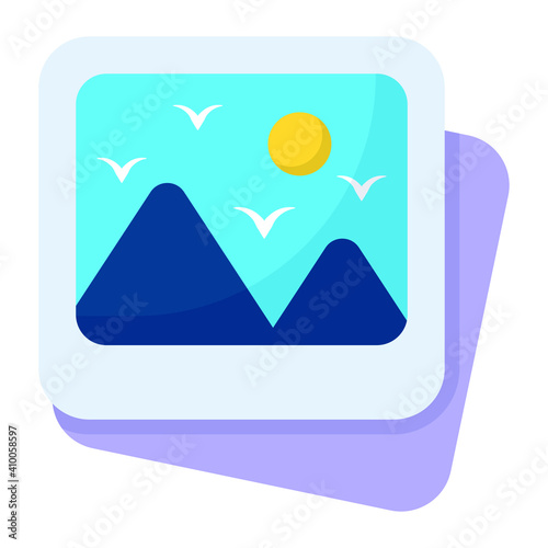 image flat icon , photography and digital art flat vector design