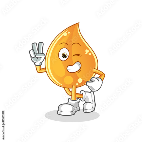 oil drop young boy character. cartoon mascot vector