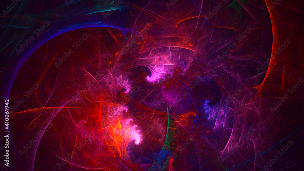 3D rendering abstract multicolor fractal light background 3D rendering abstract multicolor fractal light background