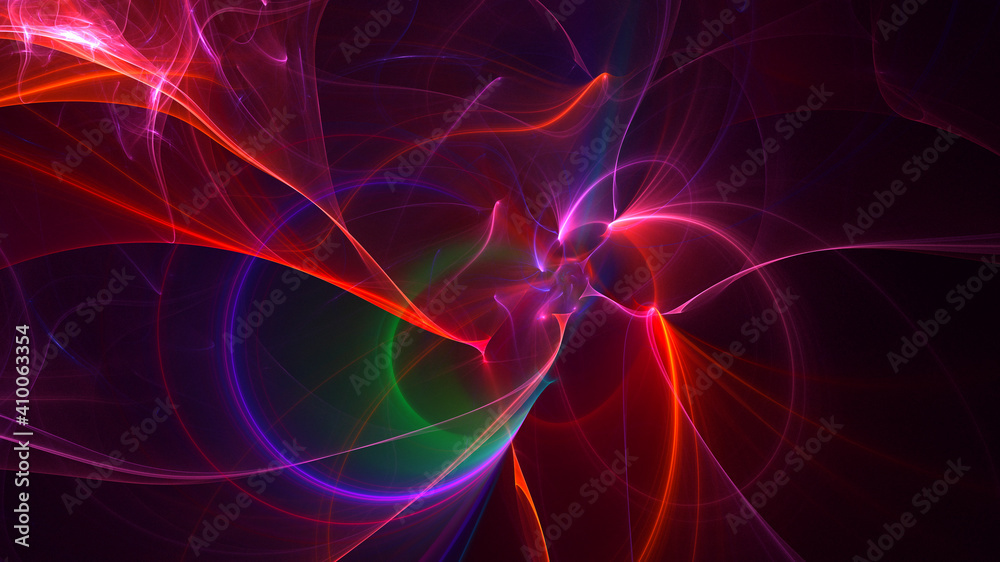 3D rendering abstract multicolor fractal light background 3D rendering abstract multicolor fractal light background