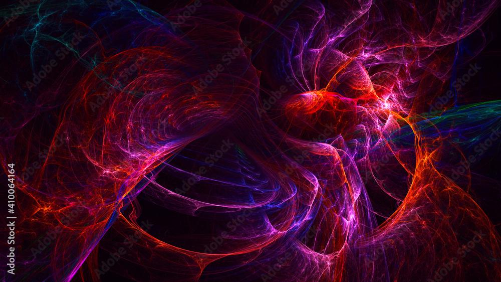 3D rendering abstract multicolor fractal light background 3D rendering abstract multicolor fractal light background