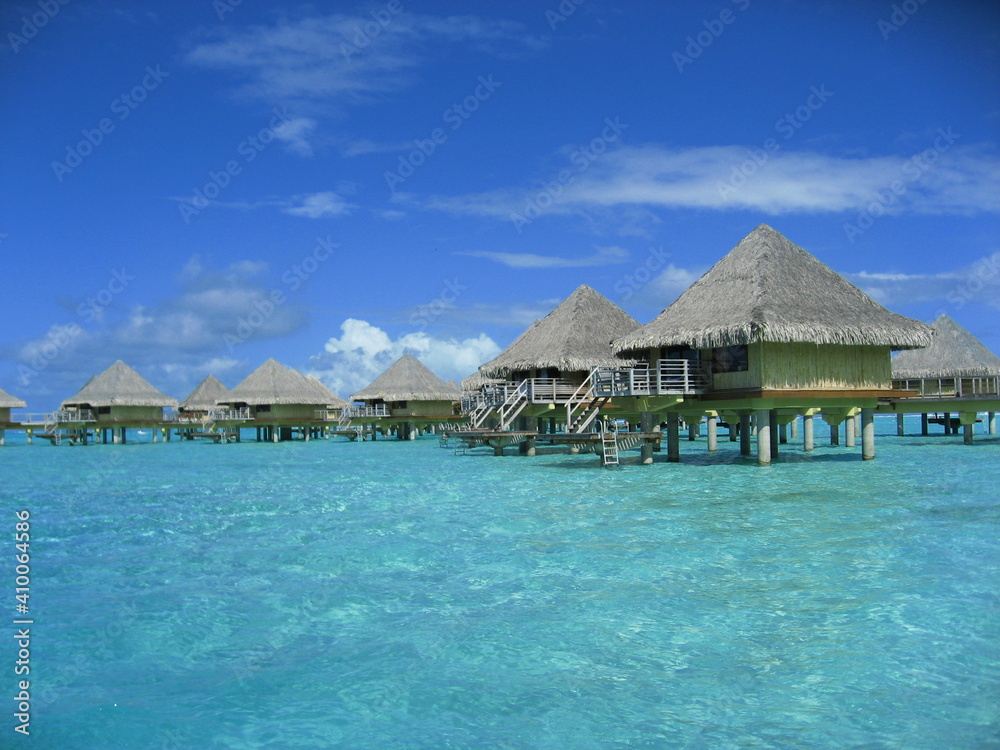 Beautiful day in island of Borabora Tahiti , starting from a great breakfast to awesome sunset on the beach.