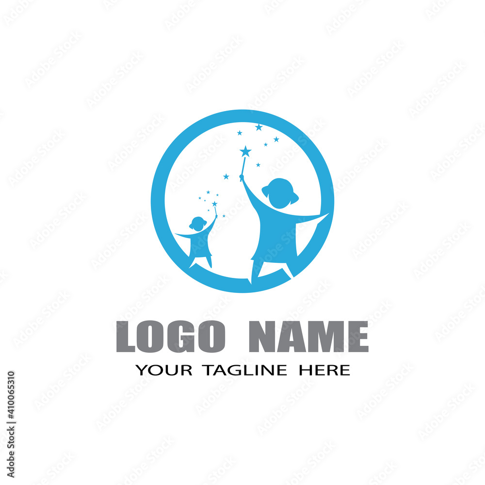 Kids Logo Template vector symbol nature