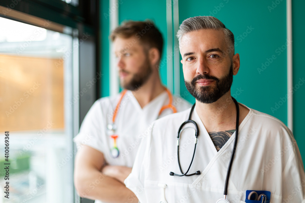 Doctor in hospital looking at camera Doctor in hospital looking at camera