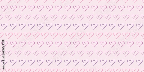 Pastel hearts seamless pattern background vector.