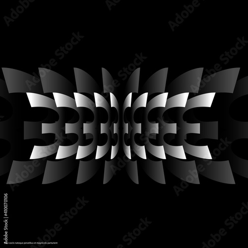 Illustration on black backdrop. Vector graphic