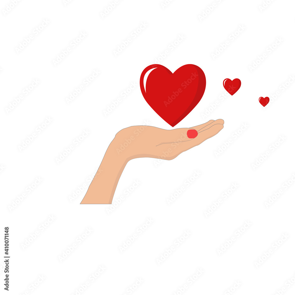 Women giving heart vector graphics