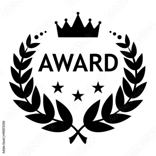 Film Award for the best film in the form of logo with laurel branch.