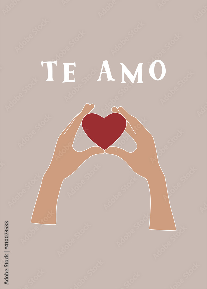 heart ti amo Stock Illustration