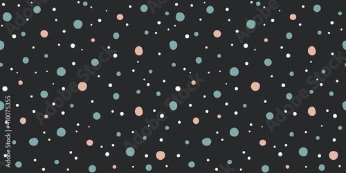 Trendy seamless space patterns. Cosmos backgrounds for cosmonautics day. Endless texture of universe for wallpaper, wrapping paper