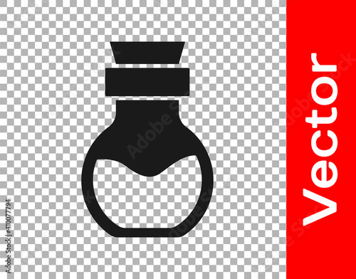 Poison in bottle icon isolated on white background. Bottle of poison or poisonous chemical toxin. Vector.