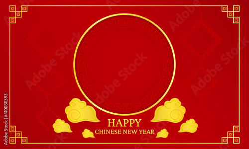 Happy chinese new year background in red concept.