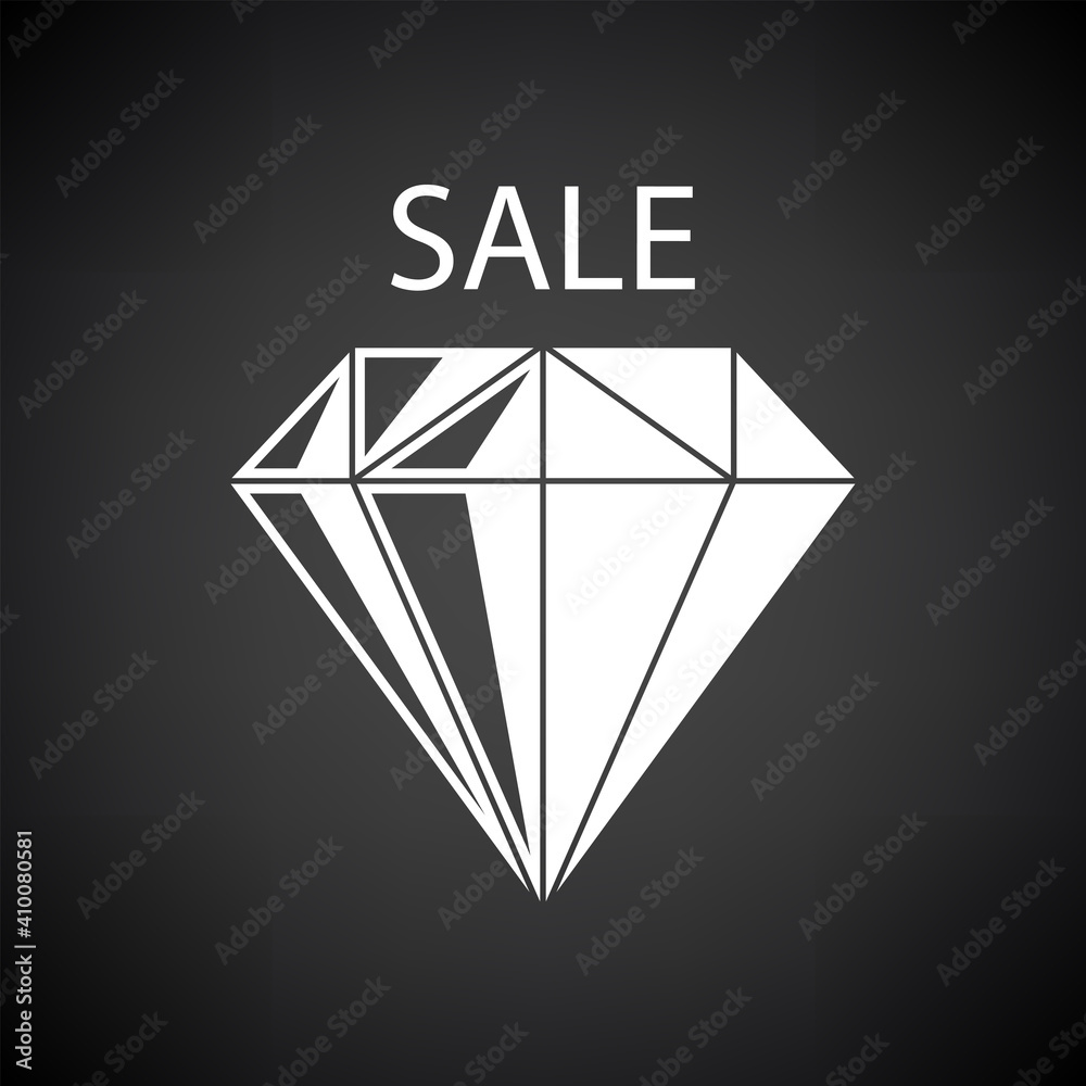 Dimond With Sale Sign Icon Dimond With Sale Sign Icon
