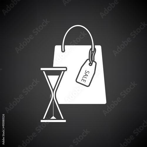 Sale Bag With Hourglass Icon