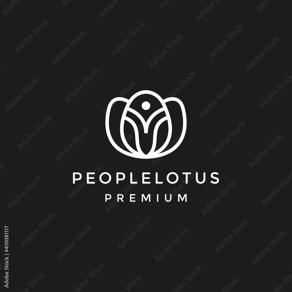 Lotus people logo.in black backround
