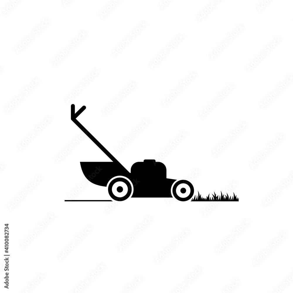 Lawn mower icon isolated on white background Lawn mower icon isolated on white background