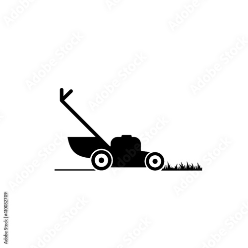 Lawn mower icon isolated on white background