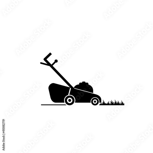 Lawn mower icon isolated on white background