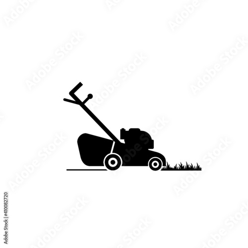 Lawn mower icon isolated on white background
