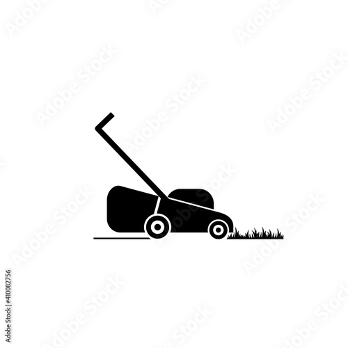 Lawn mower icon isolated on white background