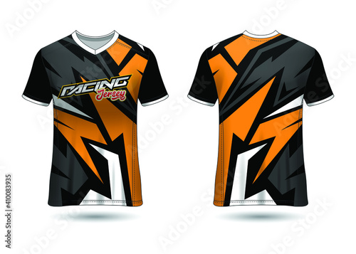 Racing Sport Jersey Template Design vector