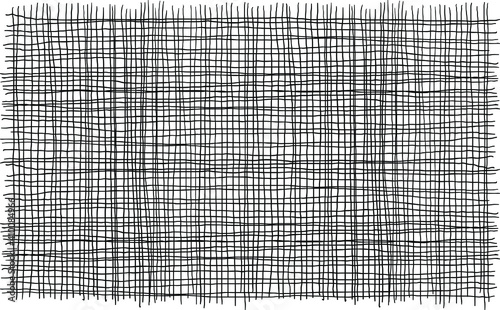 rough sloppy chaotic background of black lines on white background