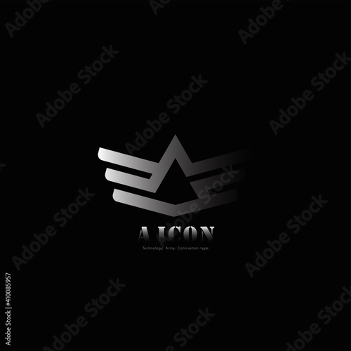 A icon, a wing symbol, an army icon, construction, and technology