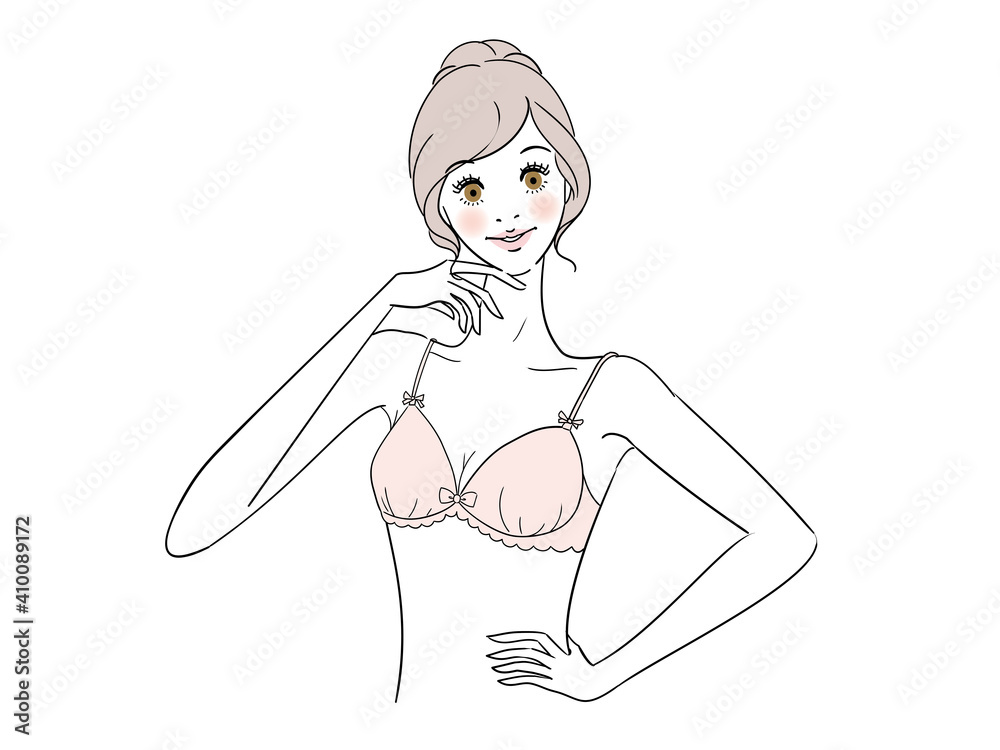 可愛い下着姿の女性