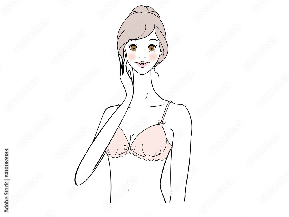 可愛い下着姿の女性