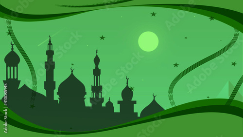 green islamic background for banner