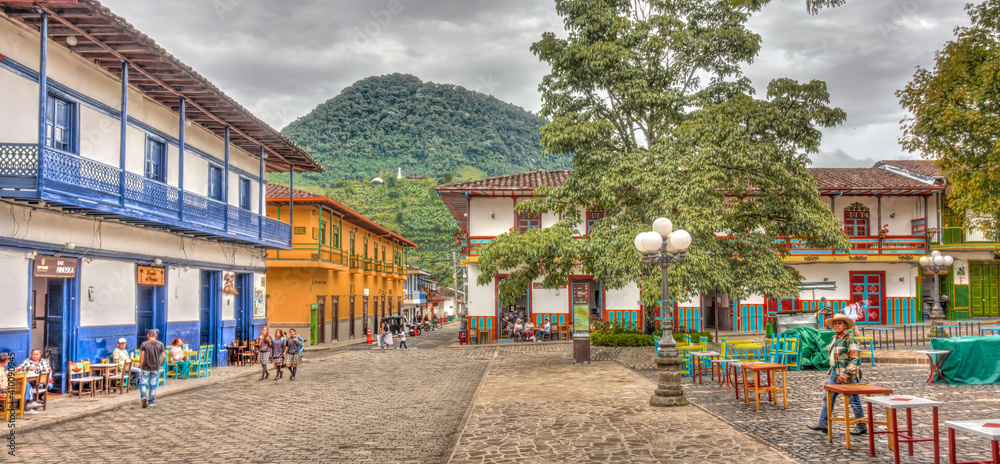 Jardin, Antioquia, Colombia - HDR Image - obrazy, fototapety, plakaty 