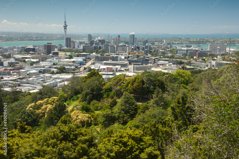 City of Auckland from the Mount Eden. North Island. New Zealand.