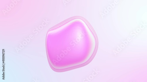 Loop 3D abstract animation render. Smooth liquid shape. Trendy Colorful Fluid Abstraction Flow. Motion design element.