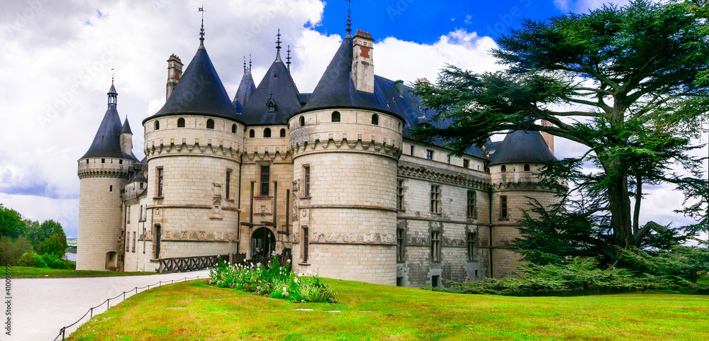 Chaumont-sur -Loire. wonderful castles of Loire valley, France travel and landmark