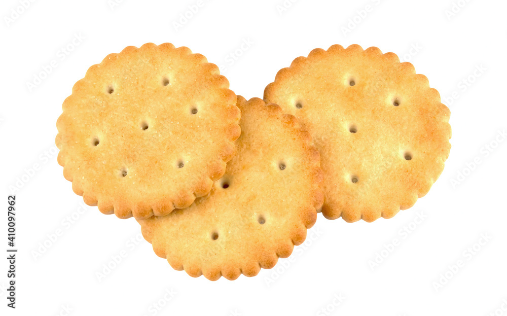 Crispy cracker isolated on white background Crispy cracker isolated on white background