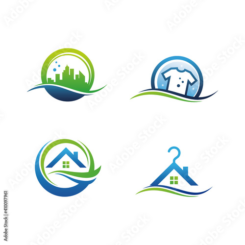 Laundry Logo Design Vector