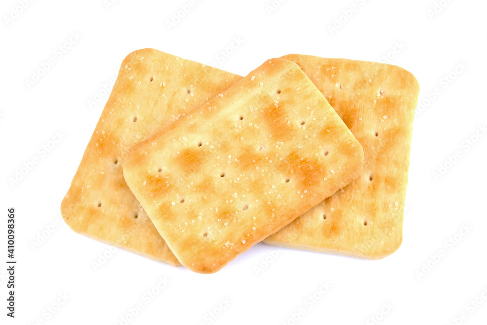 Crispy cracker isolated on white background Crispy cracker isolated on white background