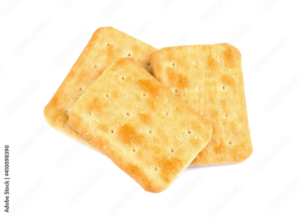 Crispy cracker isolated on white background Crispy cracker isolated on white background