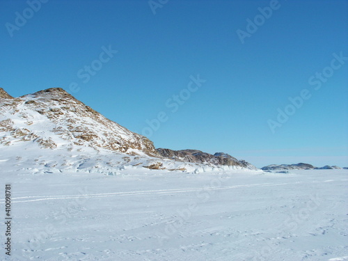 antarctica, mountain stone ice icebergs sea snow winter day