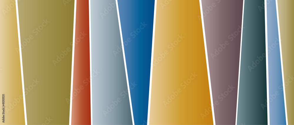 Vecteur Stock Banner aus bunten Streifen in Naturfarben, leuchtende Farben,  Erdfarben, Umwelt- und Naturschutz, Vektor, isoliert