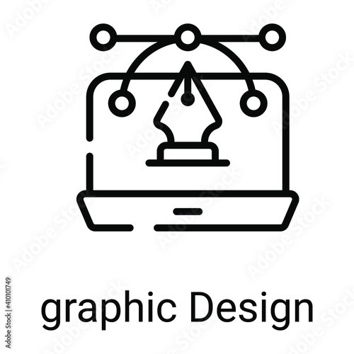 graphic design vector line icon isolated on white background