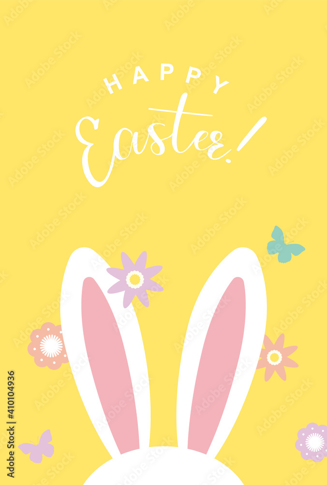 vector background with an easter bunny for banners, cards, flyers, social media wallpapers, etc.