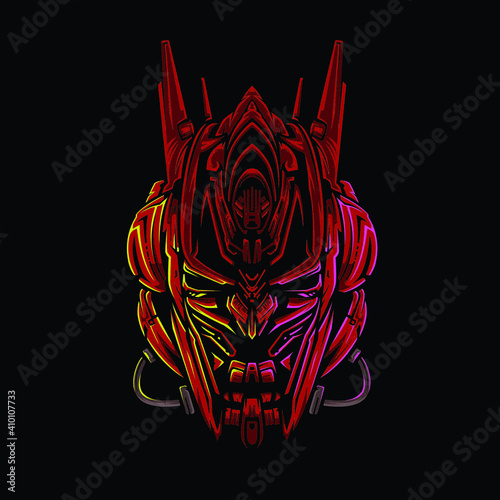 robot vector illustration with detaile