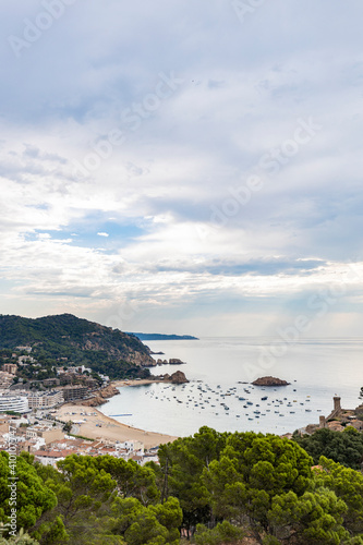 View of the village of Tossa de Mar  Catalonia  Spain