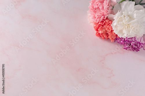 Fototapeta Naklejka Na Ścianę i Meble -  pink carnation flowers. Mother's day concept.